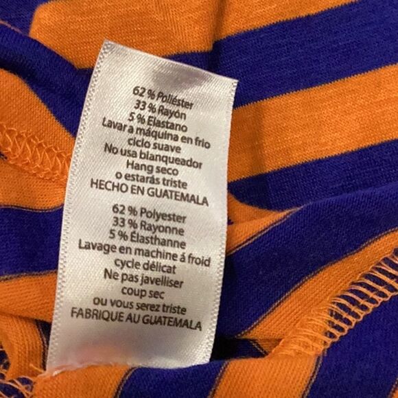 NWT LulaRoe Blue Orange Striped Maxi Skirt XS - Picture 8 of 8